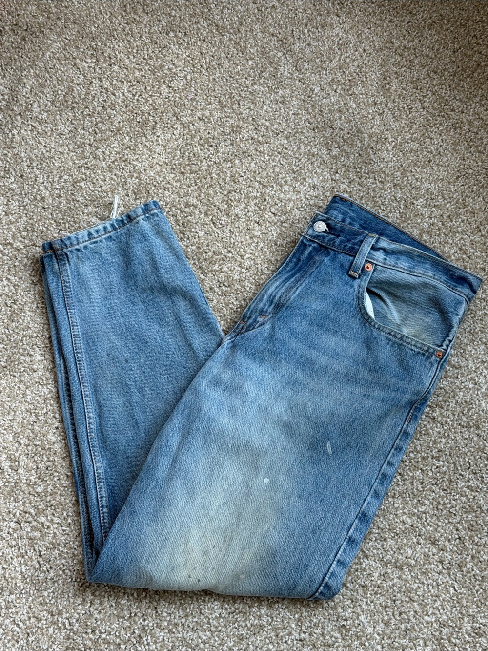 Levi's Men's Faded Blue Straight Jeans
